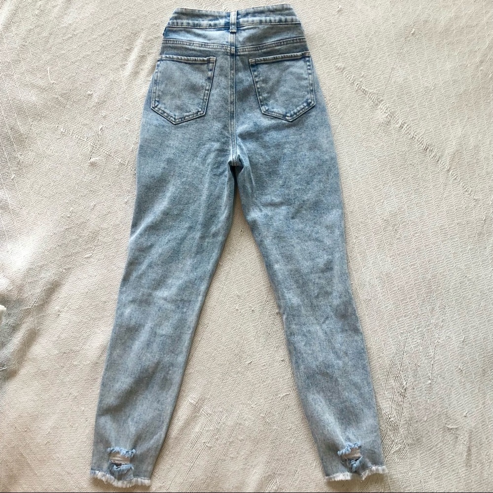 High Rise Distressed Straight Leg Jeans - Picture 3 of 3